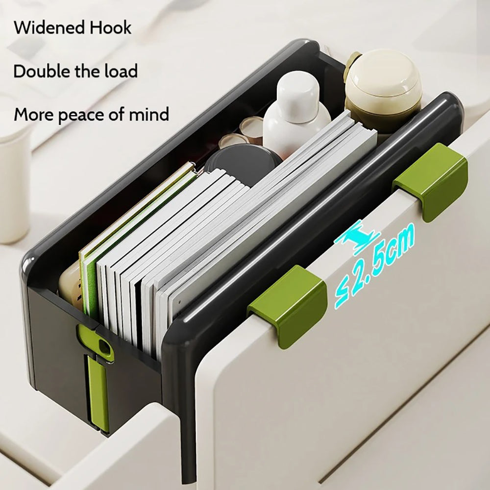 Foldable Hanging Storage Box No Drilling Required Wall-mounted Organizer (Red) — image 5