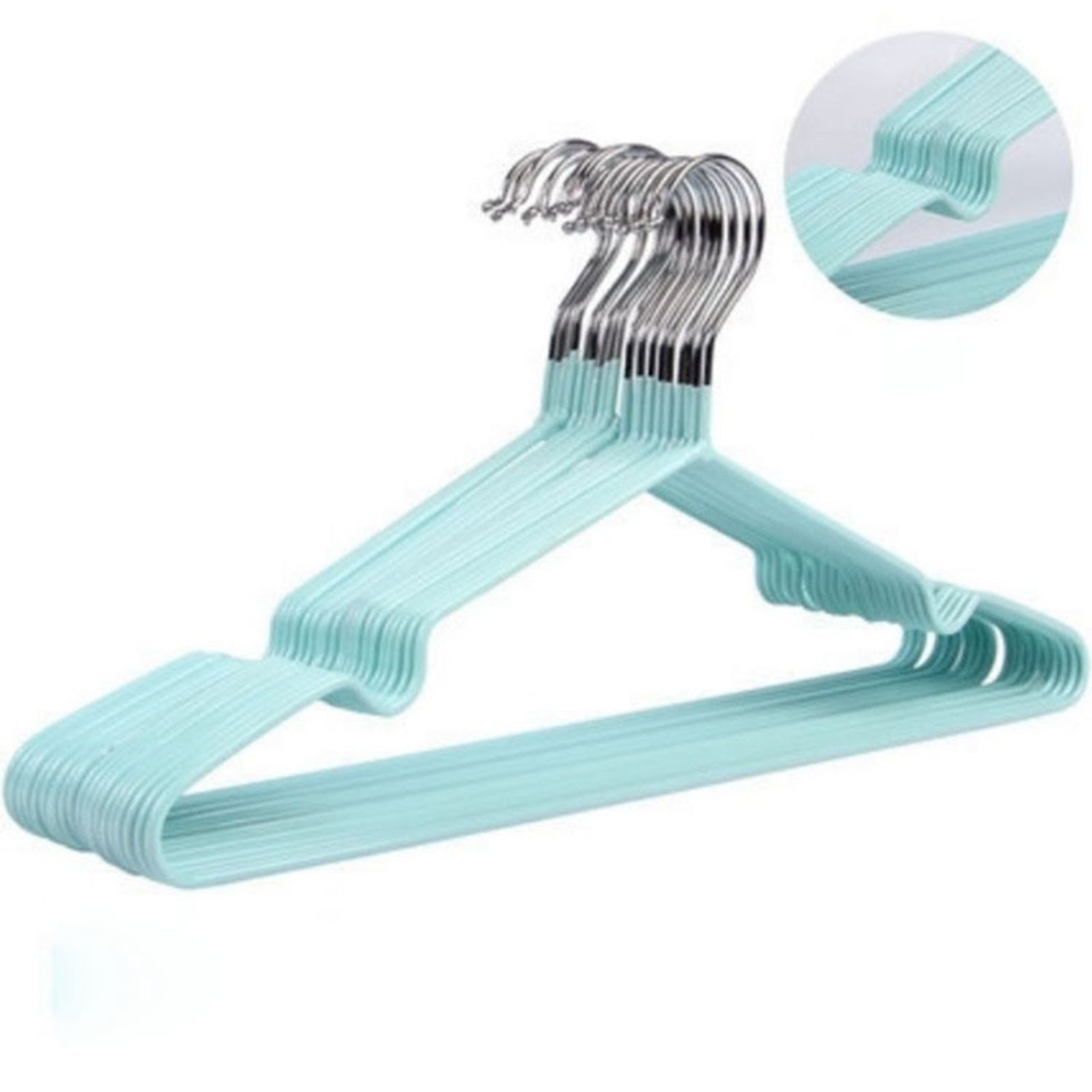 Clothes Hangers Prevent Slip Space Saving Heavy Duty Dry Wet Thick Clothes Hangers for Home Dormitory Green โ image 5