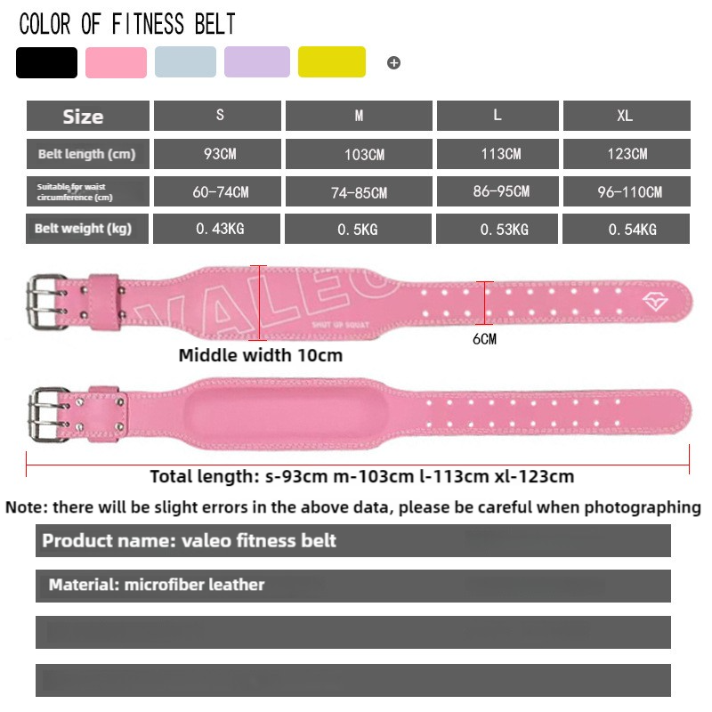 Size M Black Professional Weightlifting Belt with Sponge Padding for Deep Squat and Deadlift - Men and Women Fitness Support โ image 4