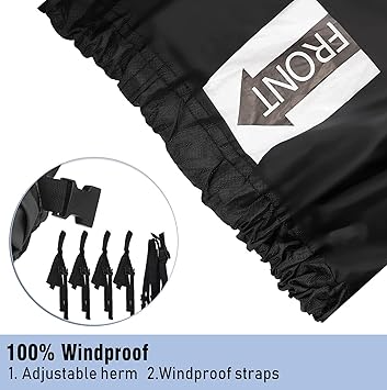 14-16ft Boat Cover Trailerable Marine Grade 600D Black — image 5