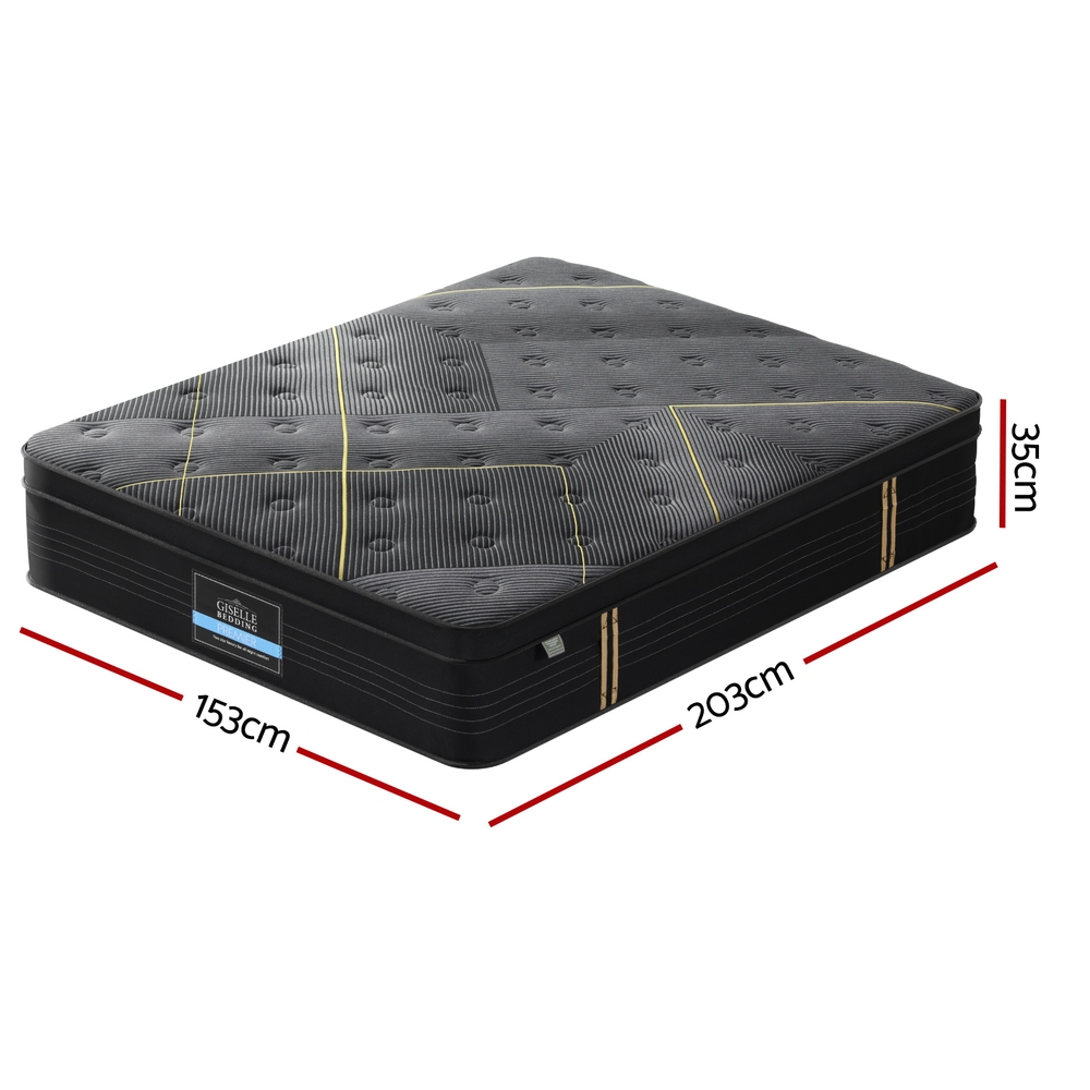 35cm Giselle Mattress Queen Bed Bamboo Pocket Firm Foam — image 3
