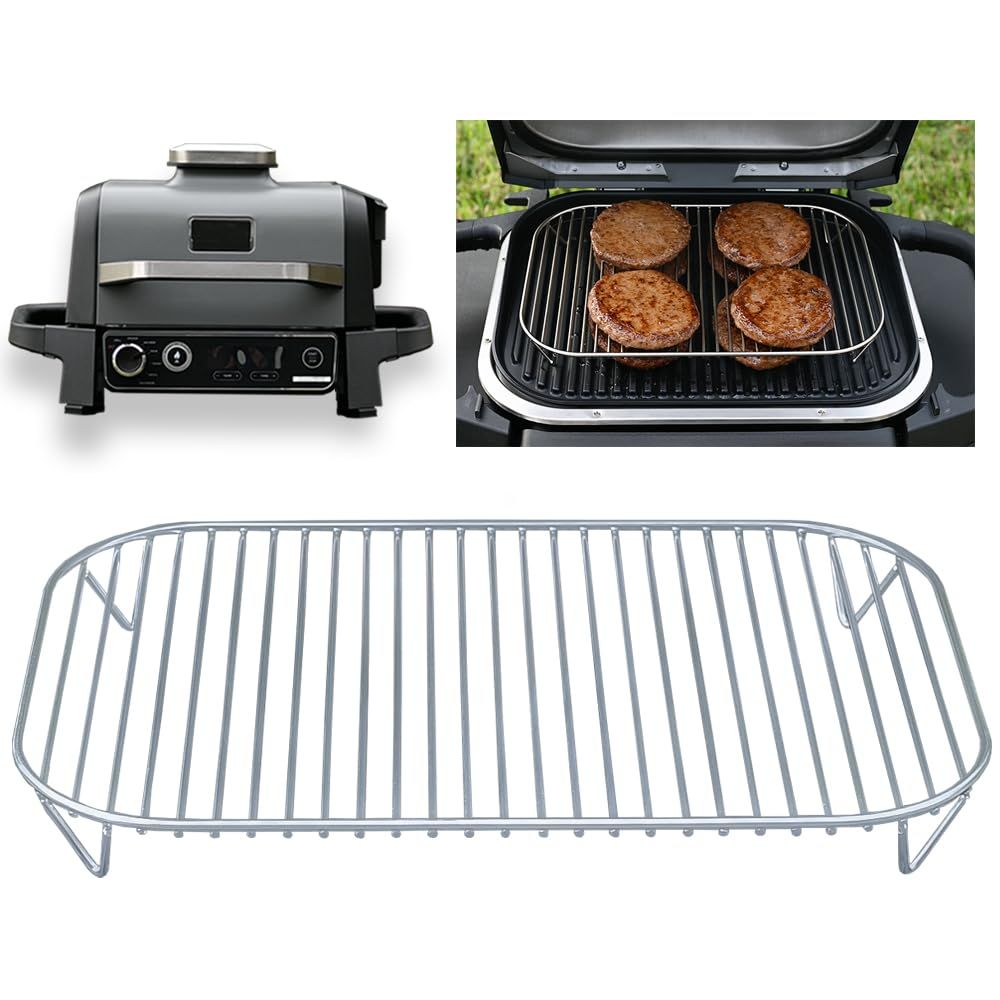 Stainless Steel Rack for Outdoor Grill and Smoker, 7-in-1 Wood Fire Electric Master Grill Air Fryer Accessories, Dishwasher Safe