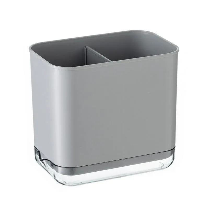 Cutlery Drainer Basket Multifunctional Storage Holder Box Spoon Drain Rack - Grey
