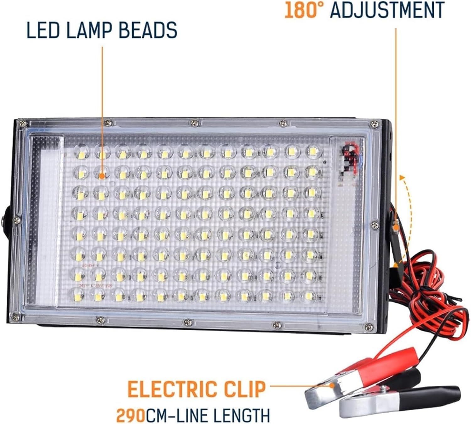 Security Lights Outdoor LED Flood Light Waterproof Reflector Spotlight Projector FloodLights Streetlight Outdoor ,Cold White — image 2
