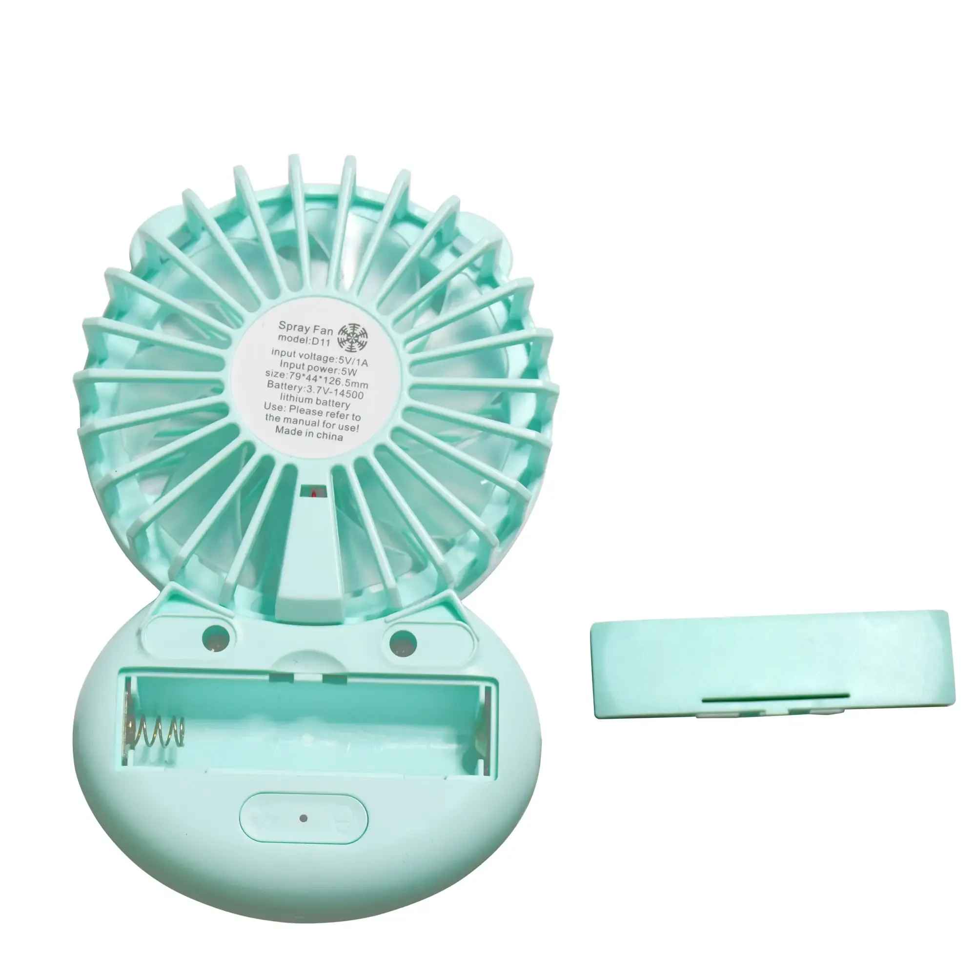 New Mini Clip Light Small Fan Portable Handheld Folding Neck Student Dormitory Desktop USB Charging — image 4