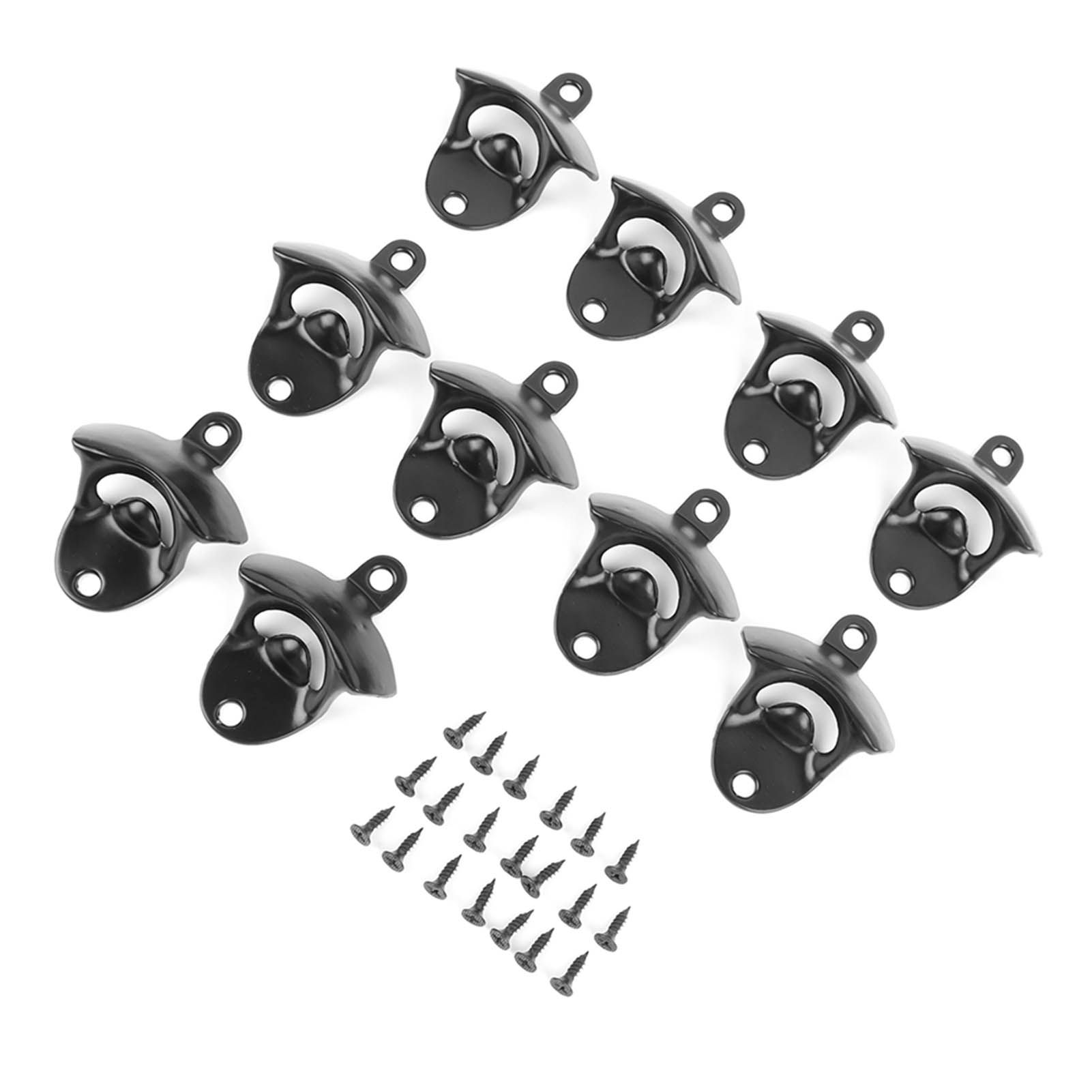 10Pcs Black Beer Bottle Opener Bar Beer Soda Bottle Cap Opener for Restaurant Camping Home Party — image 2