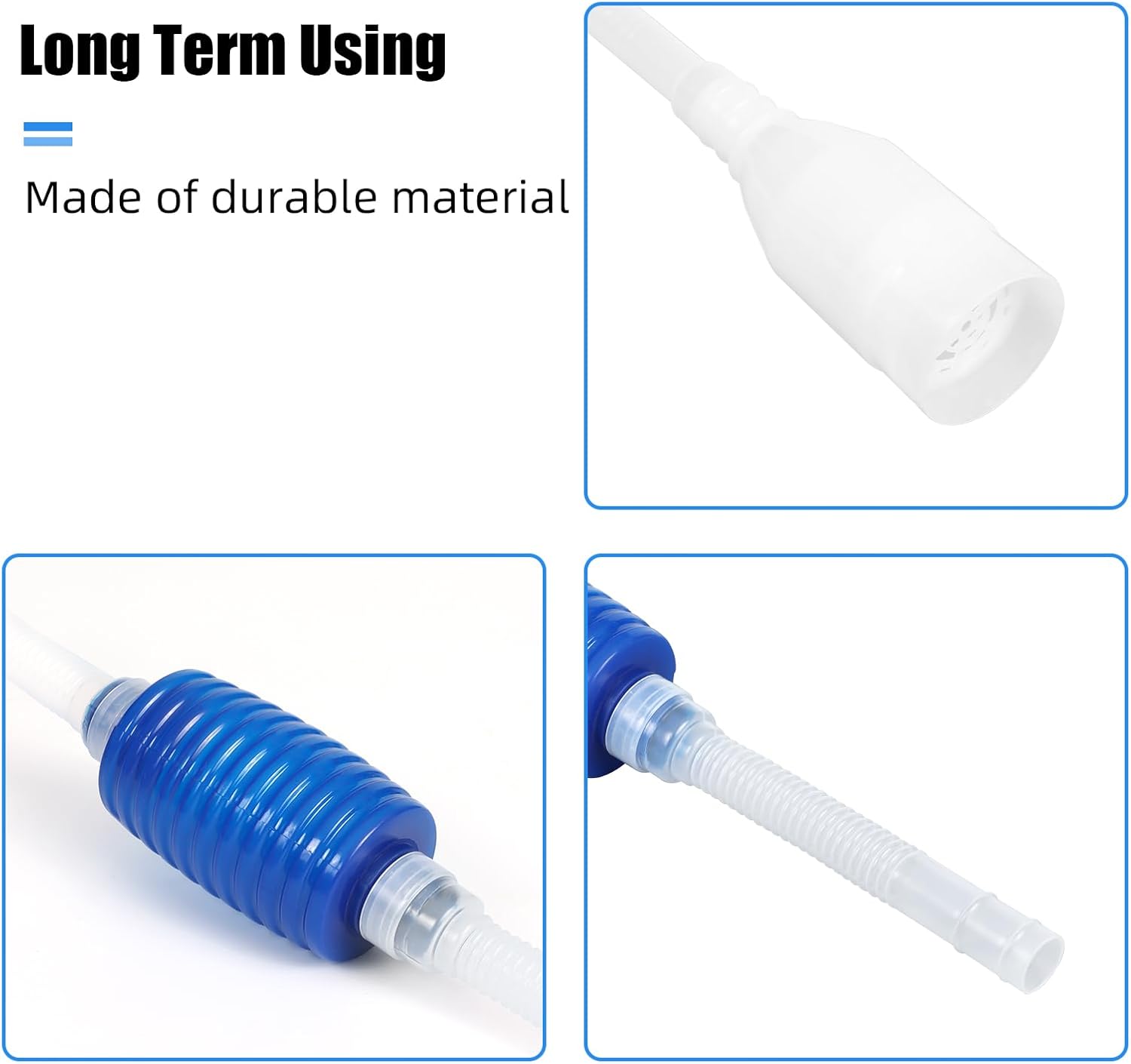 Aquarium Vacuum Siphon, Fish Tank Water Changer, Gravel Cleaner, Hand Pump โ image 3