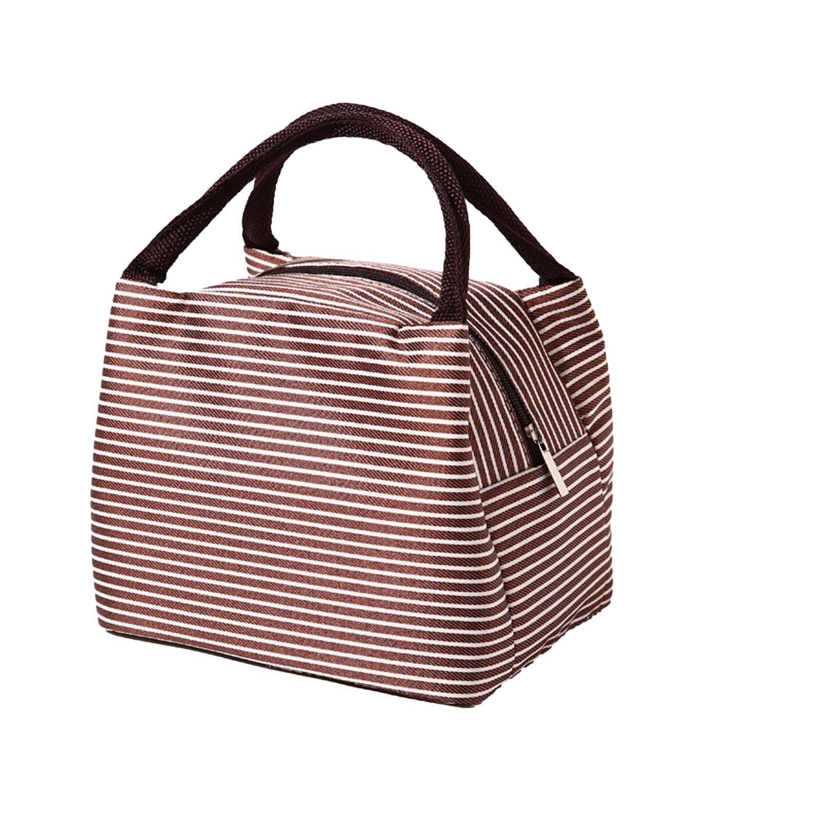 Lunch Box Lunch Bag For Women Insulated Lunch Bag Reusable Tote Cooler Bag Lunchbox Suitable for Work, Travel, Outdoor Brown โ image 2