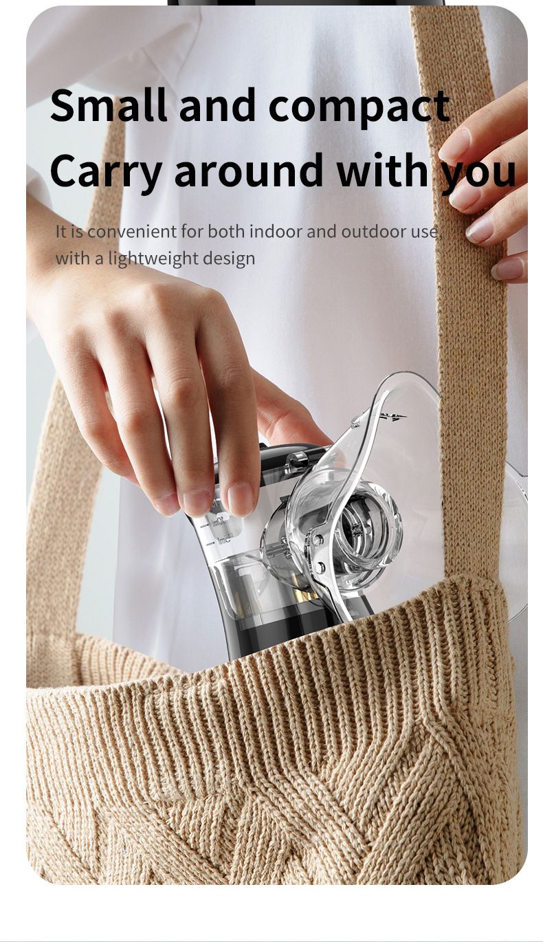 Handheld Mesh Nebulizer, Three Modes Suitable for the Whole Family, 5-Micron Fine Mist Reaches the Respiratory Tract, Type-C Charging, Portable and Quiet – A — image 5
