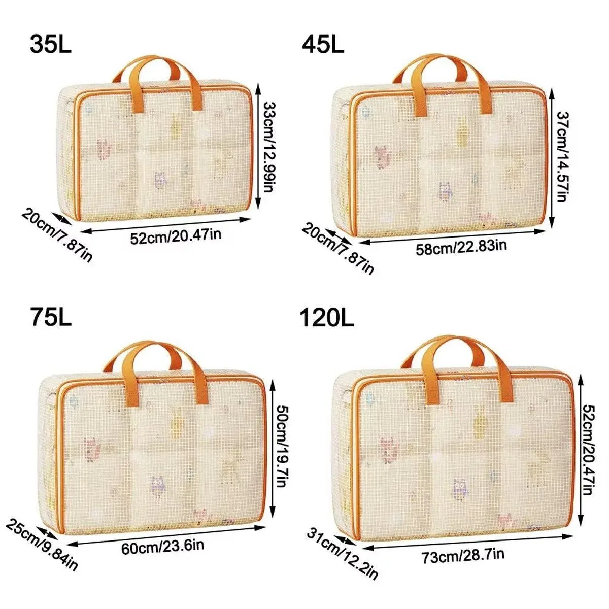 4pcs Large Capacity Quilt Storage Bags for Clothes Luggage Moving Organising Bag — image 3