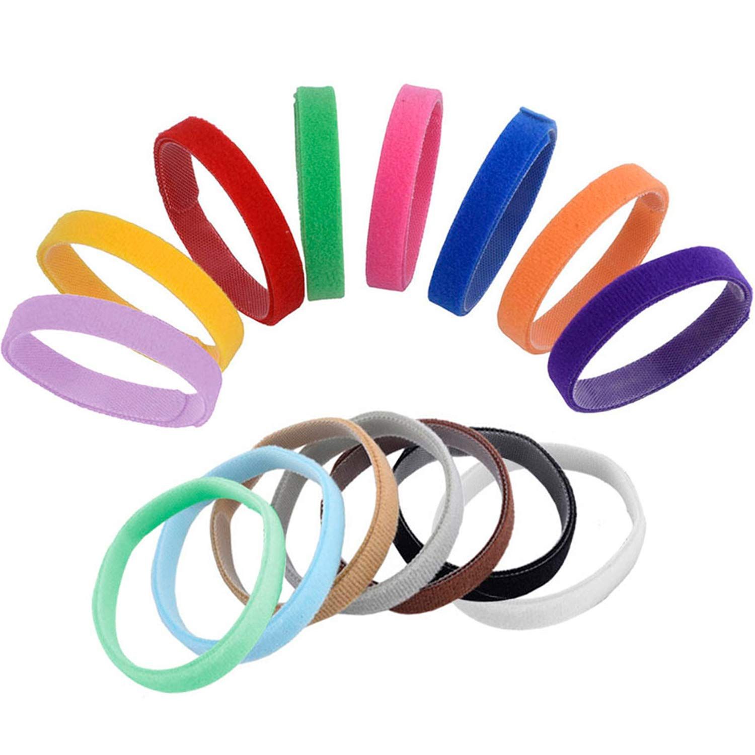 15 Colors Puppy ID Collars Whelping Dog Band Newborn Soft Fabric Adjustable Identification Collar for Pet Dog Cat