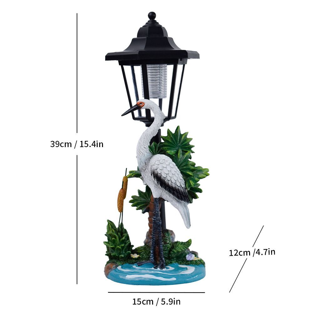 Resin Hummingbird Solar Lamp Outdoor Garden Sculpture Couple Hummingbird - Multi-color - Size 23 — image 6