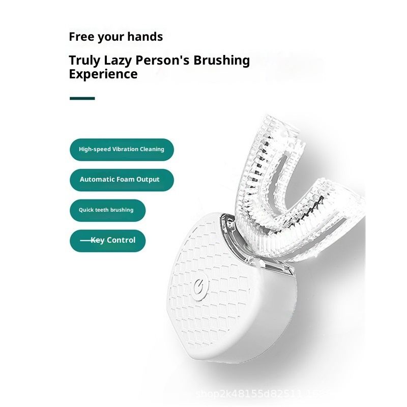 Ultrasonic U-Shaped Toothbrush for Teeth Whitening, Electric Toothbrush For Adults - 360° Mouth Cleansing, Hands Free Gums Protection - Wireless Charging & LED — image 3