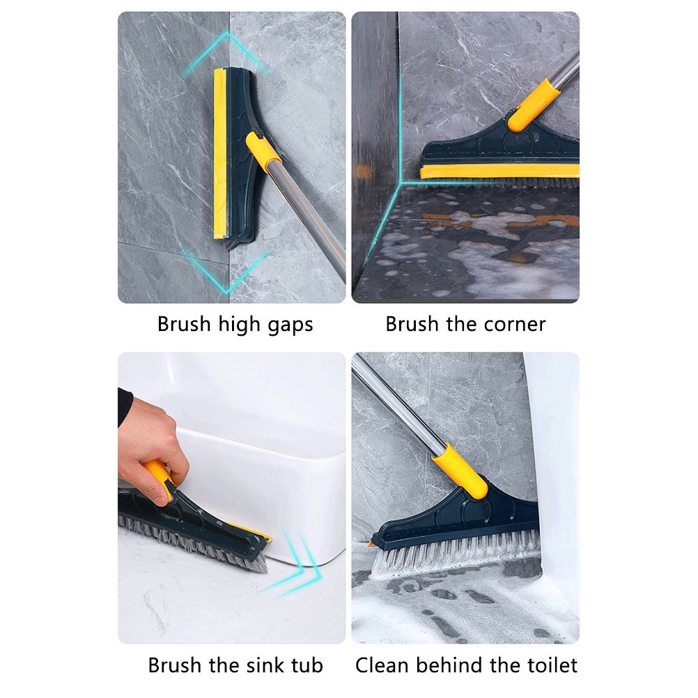 Floor Scrub Brush with Detachable Long Handle 120° Rotating Shower Floor Scrubber Household Cleaning Brush for Bathroom Kitchen — image 6