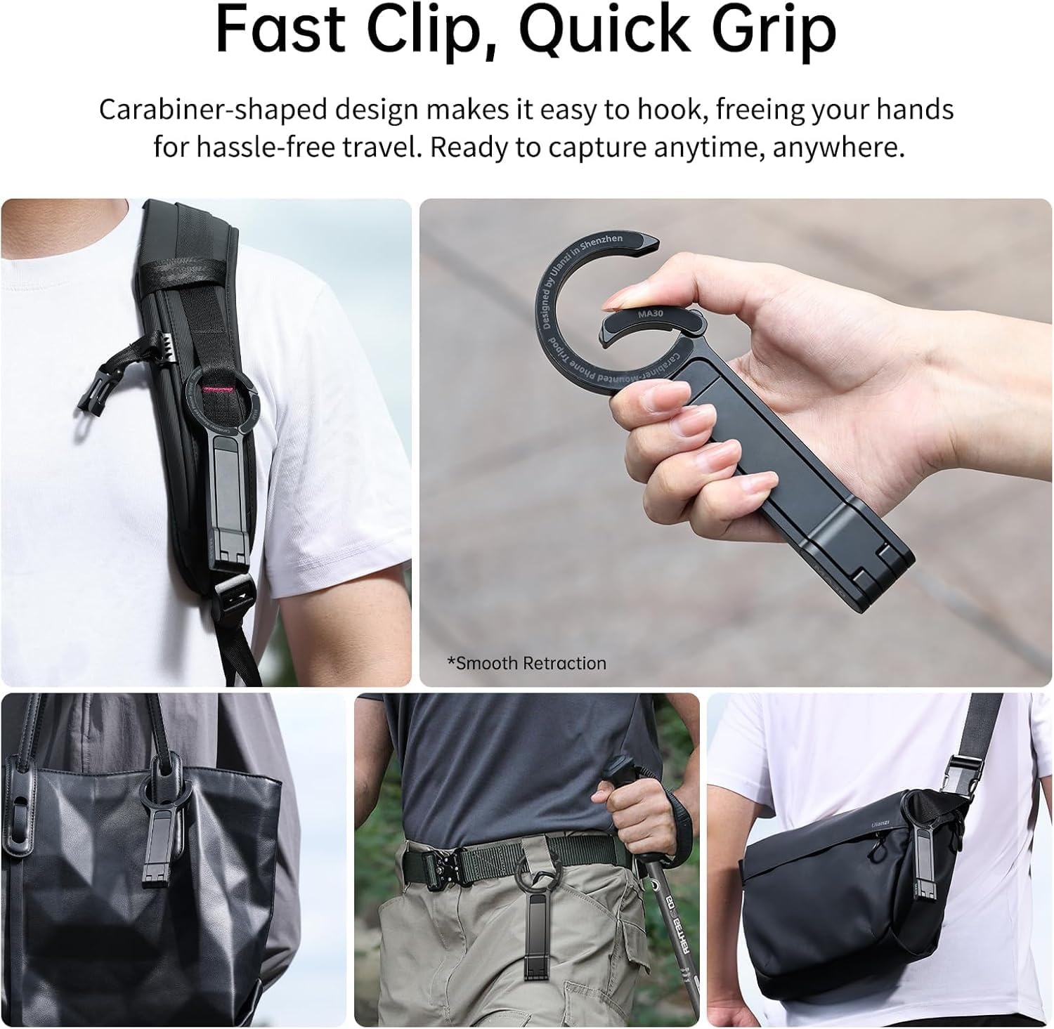 ULANZI MA30 Magnetic Phone Tripod Stand for iPhone - Aluminium Maglock Smartphone Mini Tripod Pocket Cell Phone Stand Dual-Sided Magnet Quick Mount โ image 4
