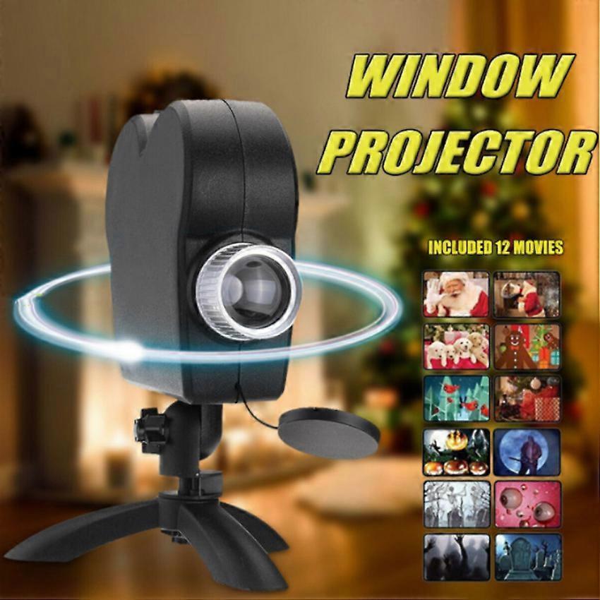Festival LED Window Projector with 12 Holiday Movies for Christmas & Halloween โ image 3
