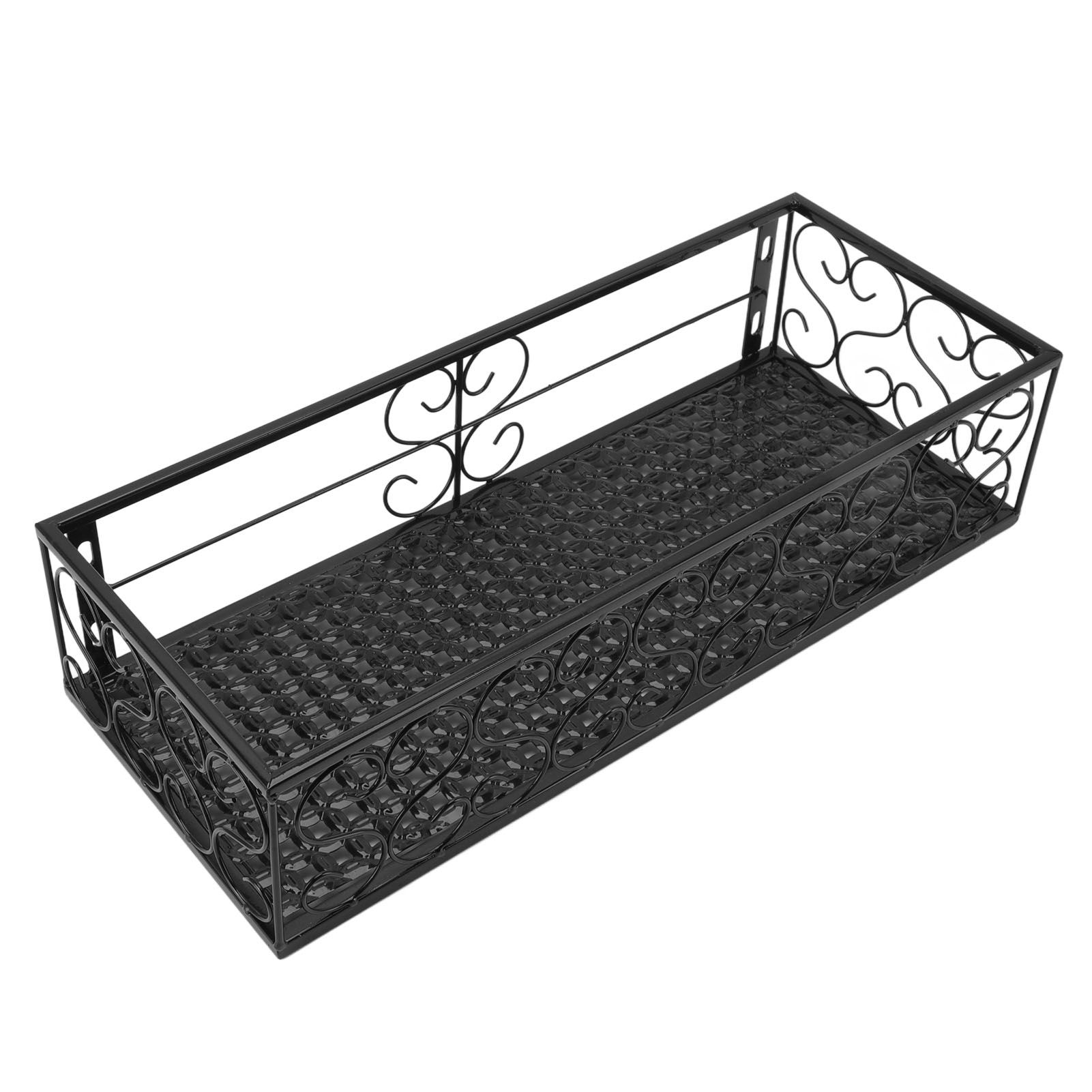 Balcony Flower Rack Hanging Flower Pot Hanger Hanging Wrought Iron Fence Indoor Windowsill Succulent Shelf Suitable for 2.5cm Railings — image 3