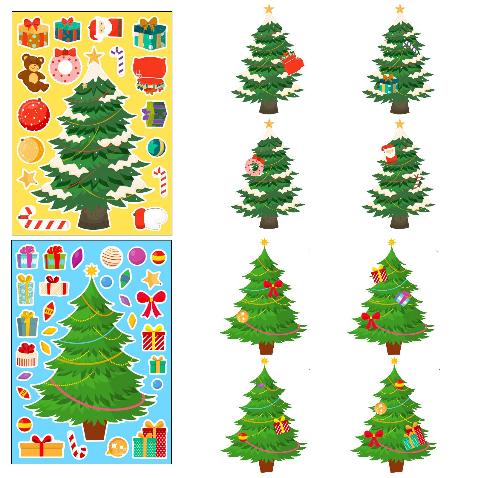 18 Piece Christmas Craft Sticker Set, DIY Holiday Decoration Stickers for Party Favors, Classroom Activities, Cards and Gift Crafts — image 3
