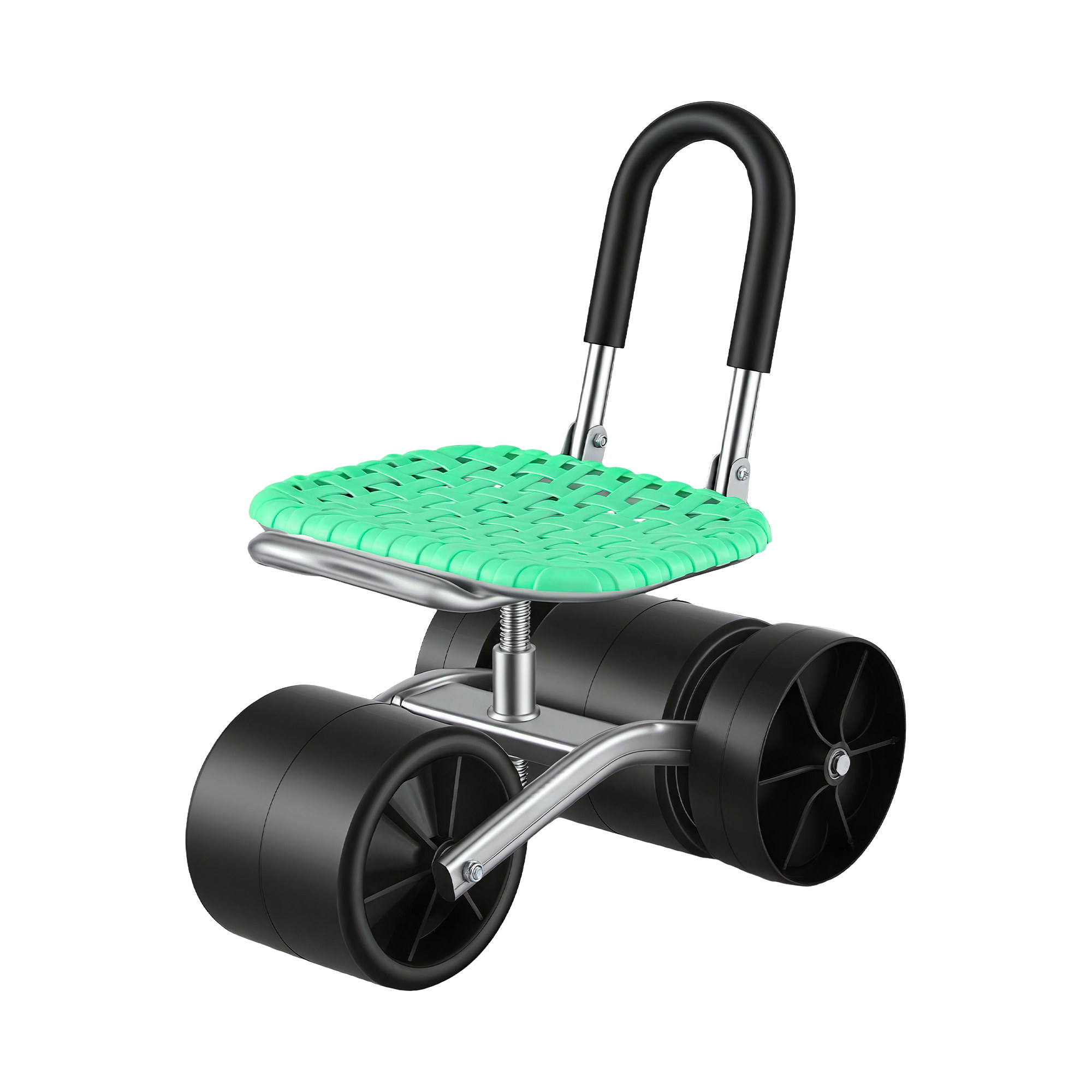 Gardeon Gardening Cart with 360ยฐ Swivel Seat | Rolling Work Seat with Adjustable Height & All-Terrain Wheels | 130KG Capacity Heavy Duty Garden Scooter for