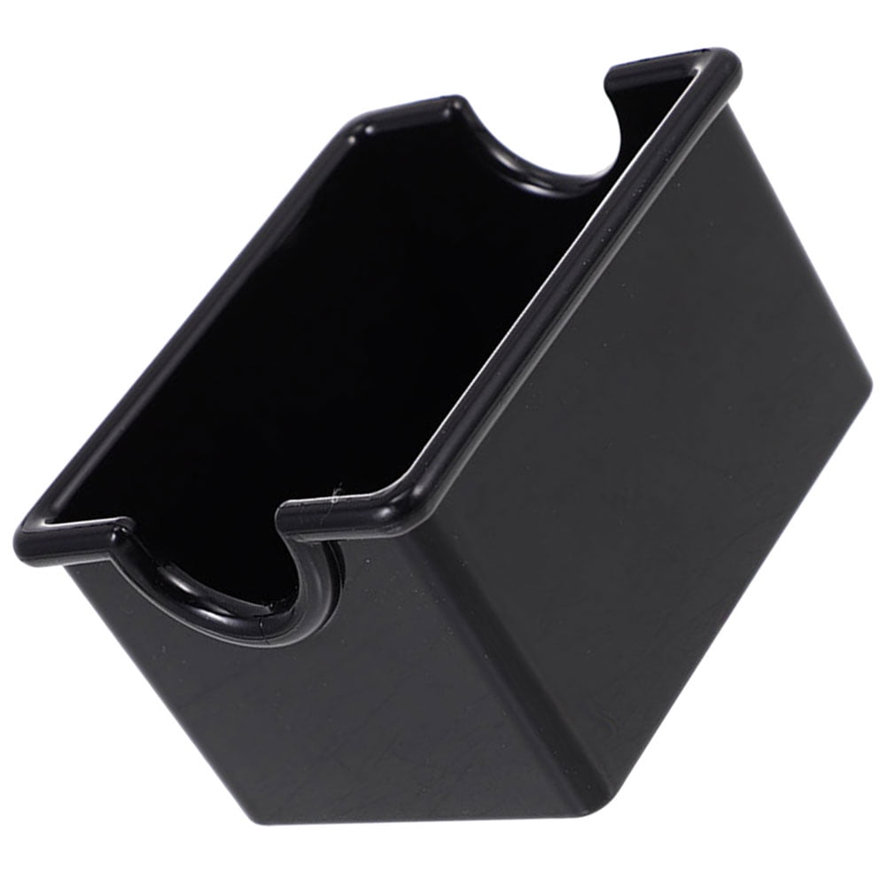 Black Acrylic Sugar Packet Organizer for Coffee Bar and Tea Bags Storage 9.5 × 5.5 × 5 Inches — image 6