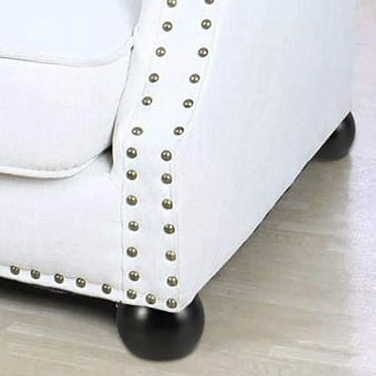 4 Pcs Round Bun Furniture Legs, Solid Eucalyptus Wood Replacement Sofa Feet, Black 2 Inch โ image 3