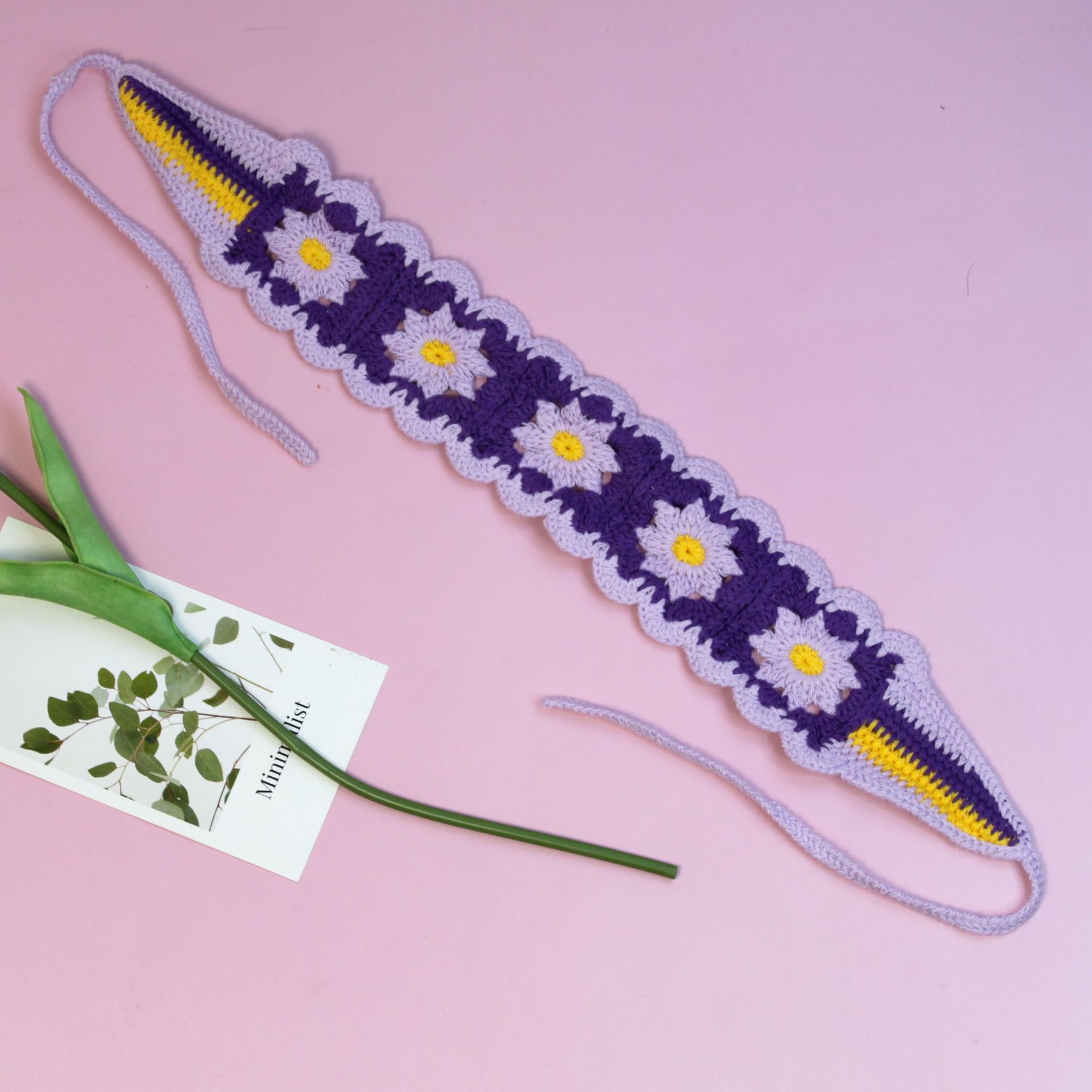 1PCS Hair Bandanas Headbands for Women Headband Knit Hair Bands Floral Head Wrap for Girls-Head Wraps for Women Girls Teens β image 2