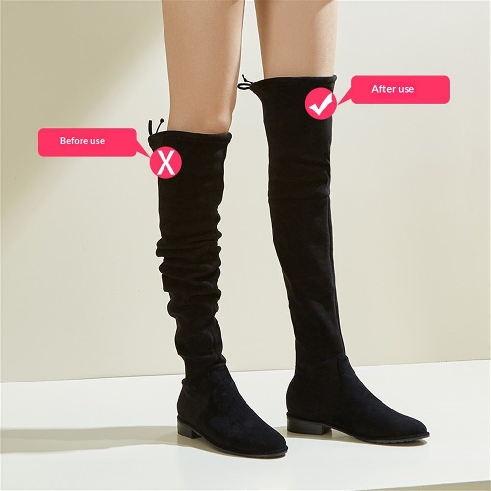 Knee boots straps, 4 pieces Knee boots women anti-slip boots Fixed belt straps with 12*4 pieces of adhesive tape — image 2