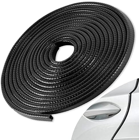 16.4Ft (5M) Car Door Edge Guard, No Glue Entry Guard Protective Strip, Rubber Trim Protector, Applicable to Car, Truck, SUV and ATV, Exterior
