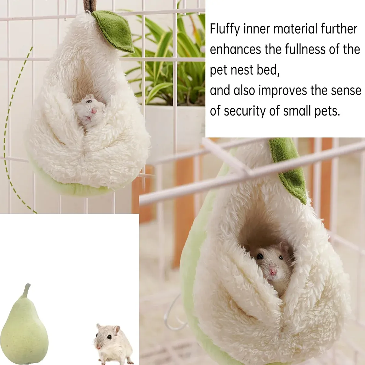 Small Pet Sleeping Bag Soft Warm for Hamsters Guinea Pigs Rats Indoor Cage Use — image 5
