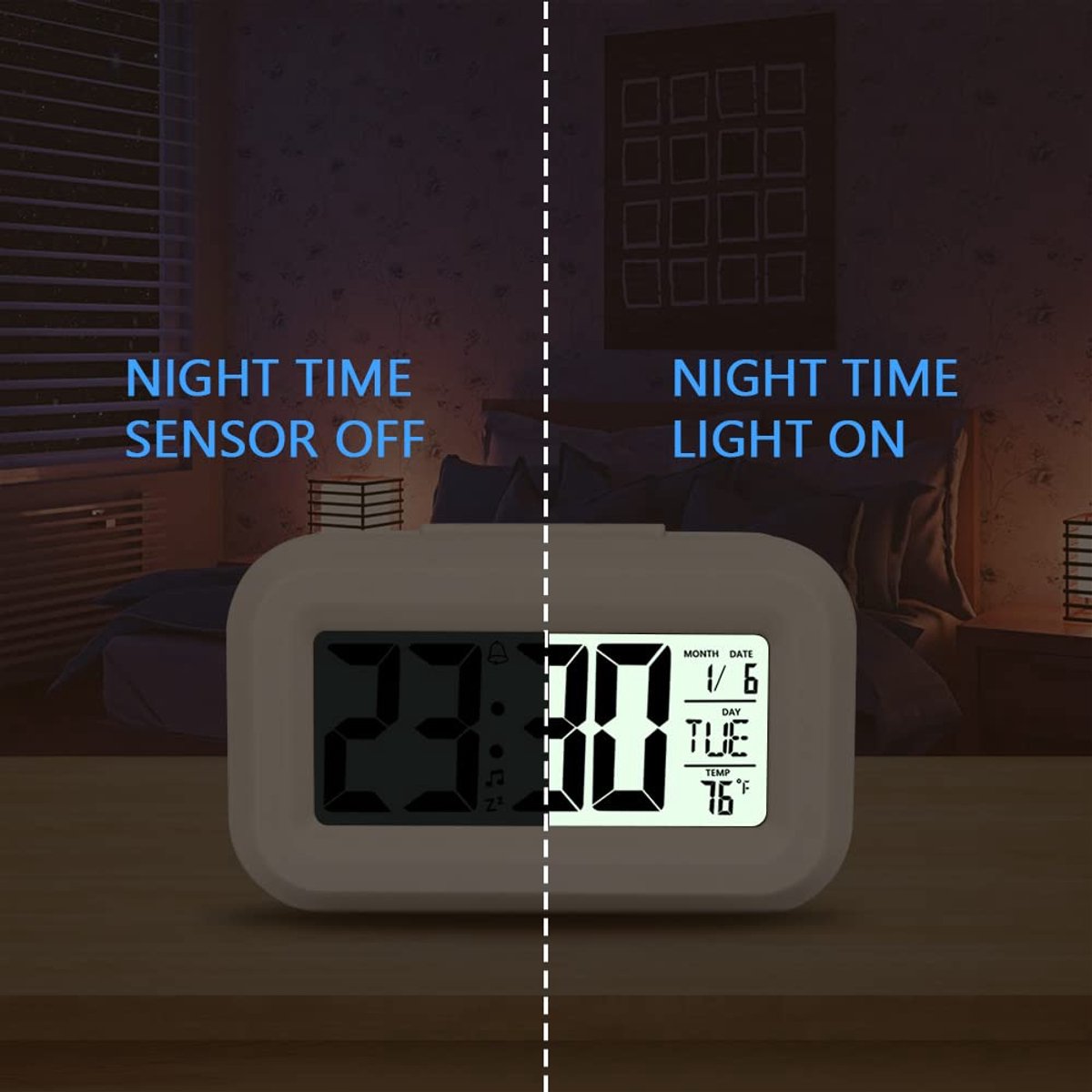 Wekker Digital - Klok Children's - Wekker Children's - Alarm Clock - Travel Alarm Clock - LED Display Clock - Adjustable 12/24 Hour Snooze Function — image 6