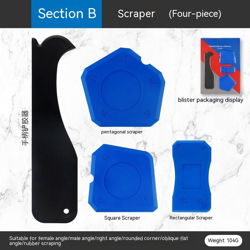 4 Pieces Silicone Caulking Tool Set Sealant Finishing Tool Grout Scraper Caulking Removal Tool for Kitchen Bathroom Floor Sink โ image 4