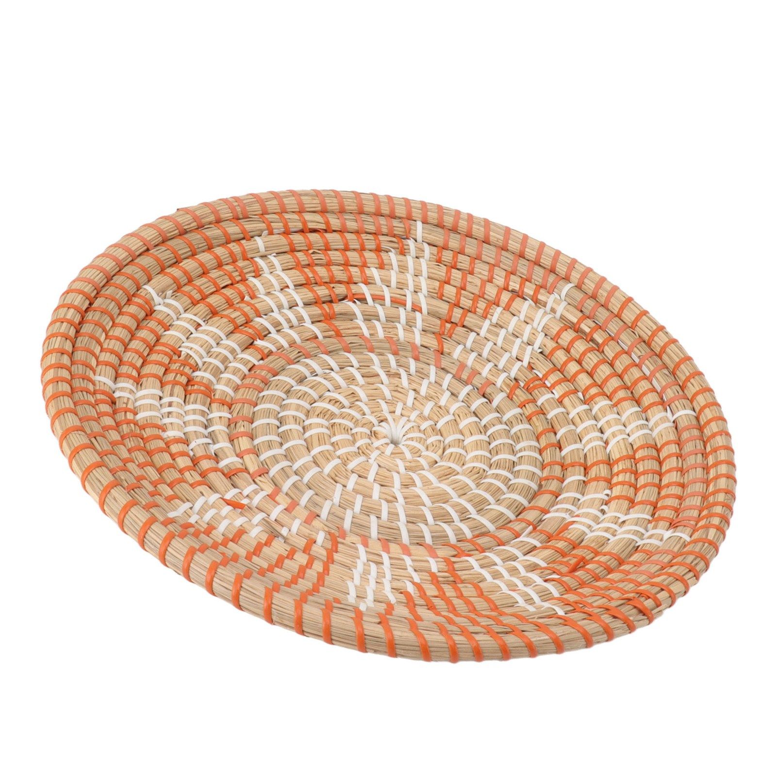 Round Grass Wall Ornaments 35cm Diameter Hand Knitting Hanging Woven Wall Baskets for Living Room Kitchen Style 1 โ image 6