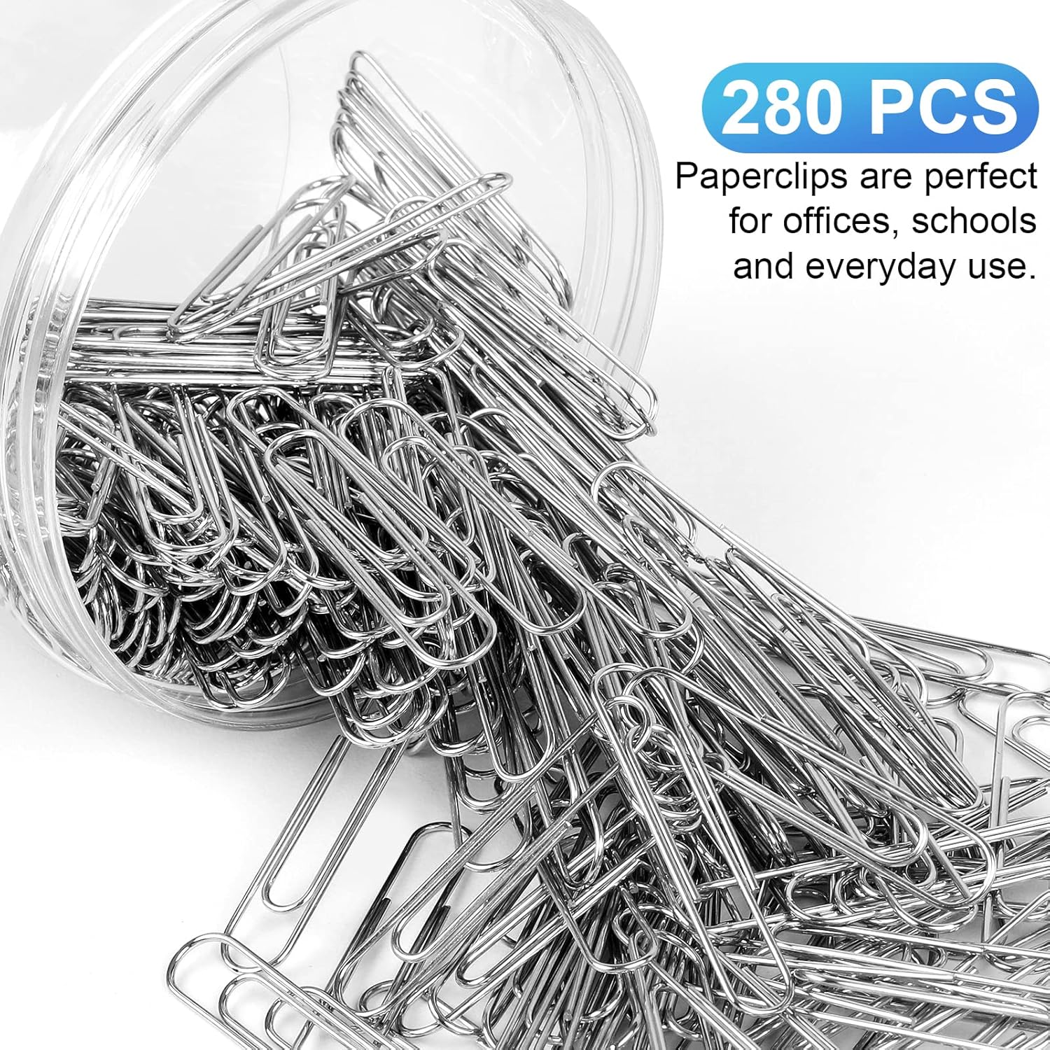 280 Pcs Large Paper Clips, 2 Inch Jumbo Silver Paperclips, Stainless Steel Paperclips Office for Teacher Supplies School - IN โ image 4