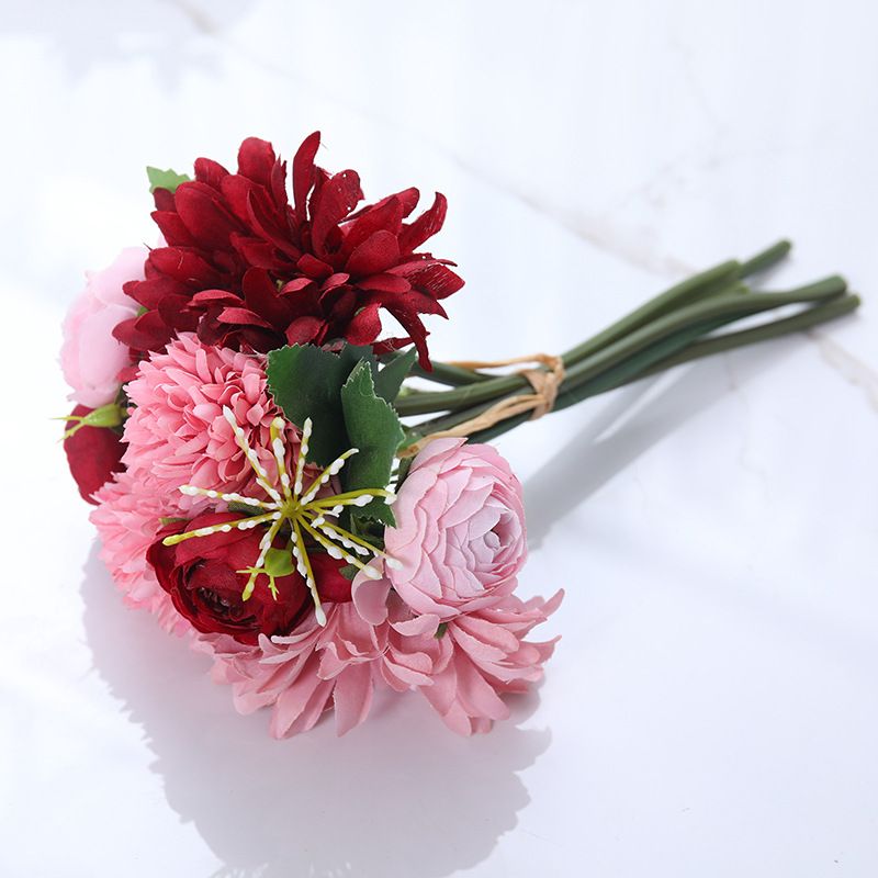 4PCS Artificial Faux Flowers in Vase for Home Decor, Fake Flowers for Home Kitchen Centerpiece Coffee Table Decorations โ image 3