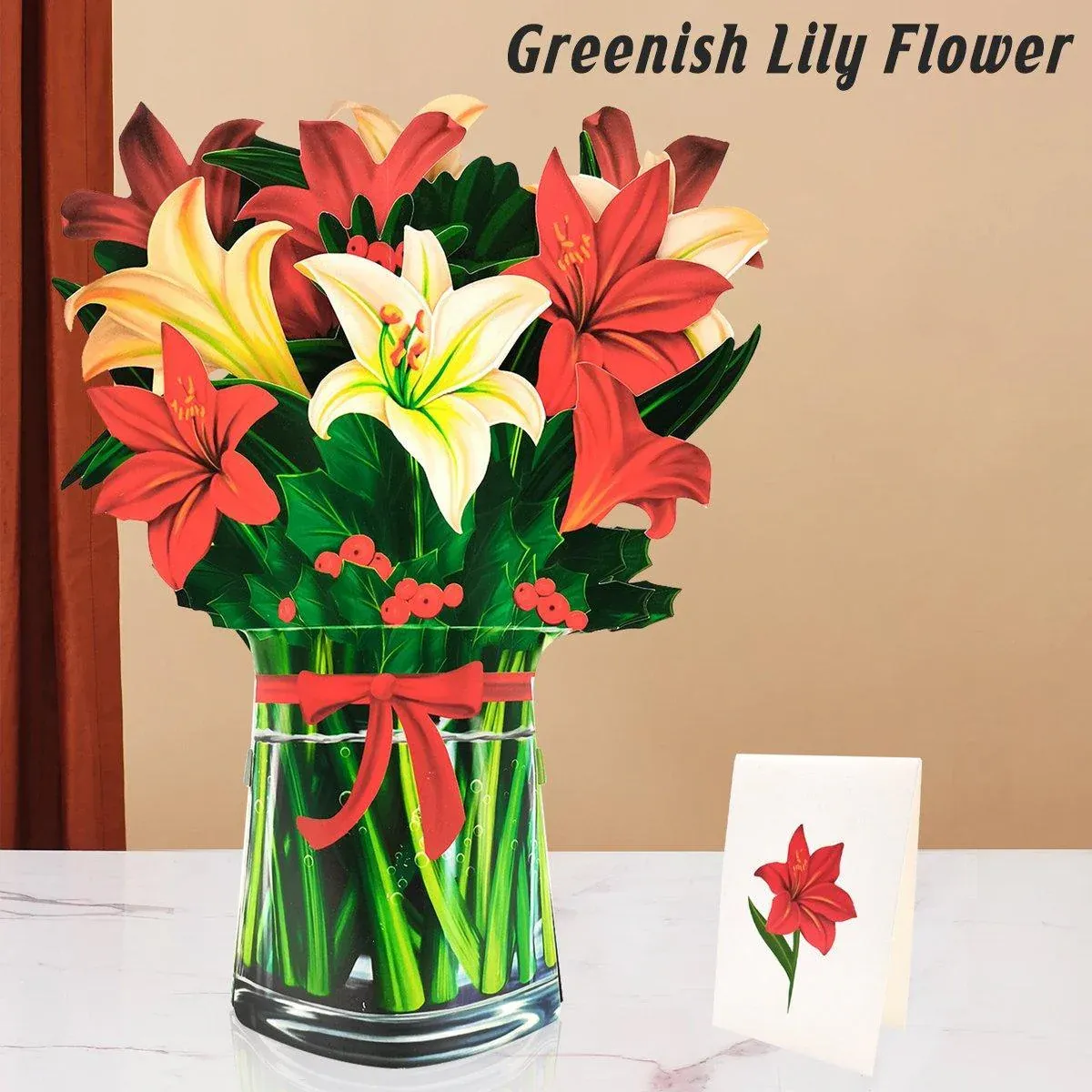 New Style 3D Pop Up Cards Paper Flower Bouquet Greeting Card for All Occasions - Poppy โ image 6