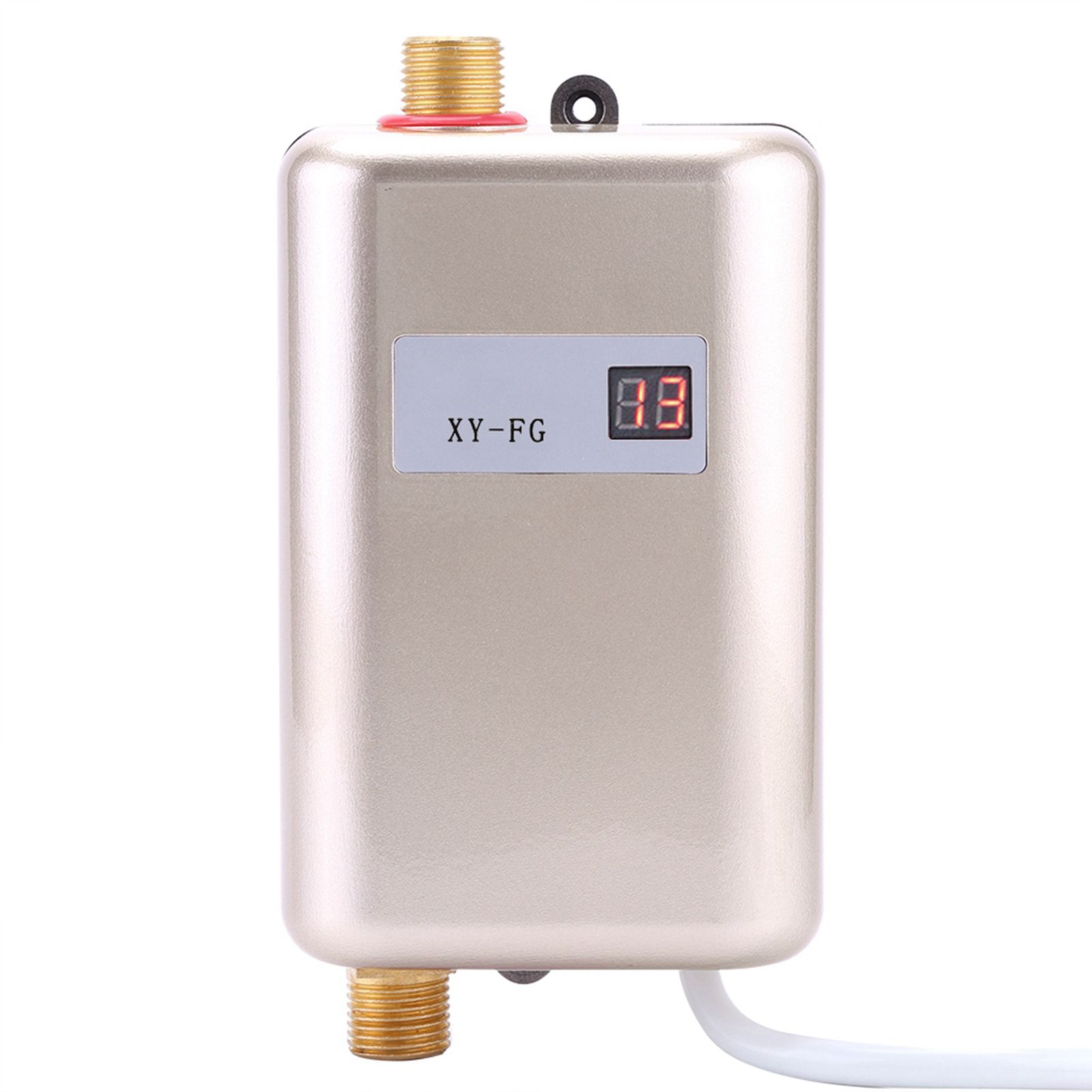 220V 3800W Mini Electric Tankless Instant Hot Water Heater Bathroom Kitchen Washing Golden — image 4
