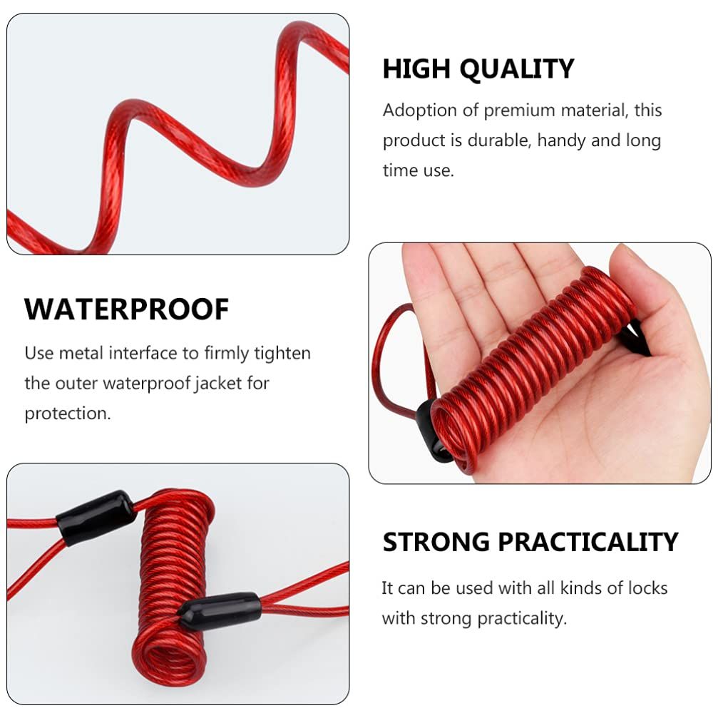 4 PCS-Lock Cables, Security Steel Cables with Looped Ends, Camping Outdoor Travel, Bicycles, luggage locking — image 2