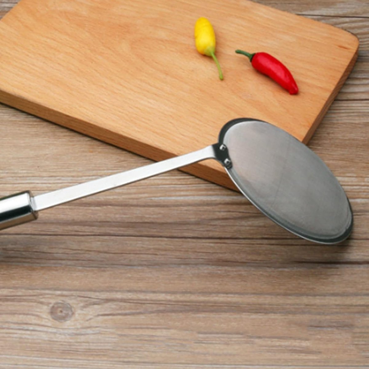 Skimmer - 2 Pieces - Deep-frying Spoon - Deep-frying Scoop - Food Sieve - Skimmer Spoon - Colander Spoon - Draining Potatoes/Vegetables/Pasta - Cooking — image 4