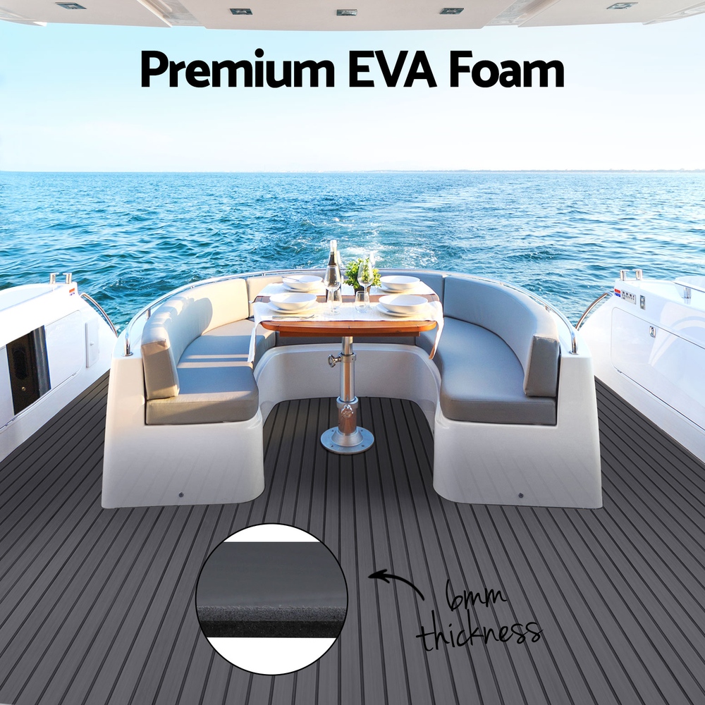 Seamanship EVA Foam Boat Flooring Decking Mat 240x90cm 6mm Dark Grey โ image 4