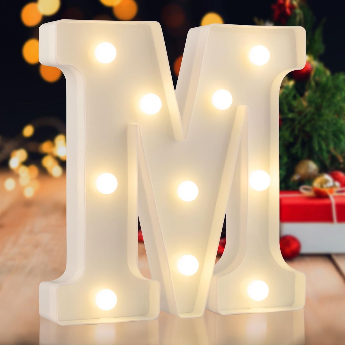 Sign letter S, warm white, 26 letters, 10 numbers, heart and & symbol; for birthday, party, home, bar, wedding decoration; DIY word combinations; wal โ image 3