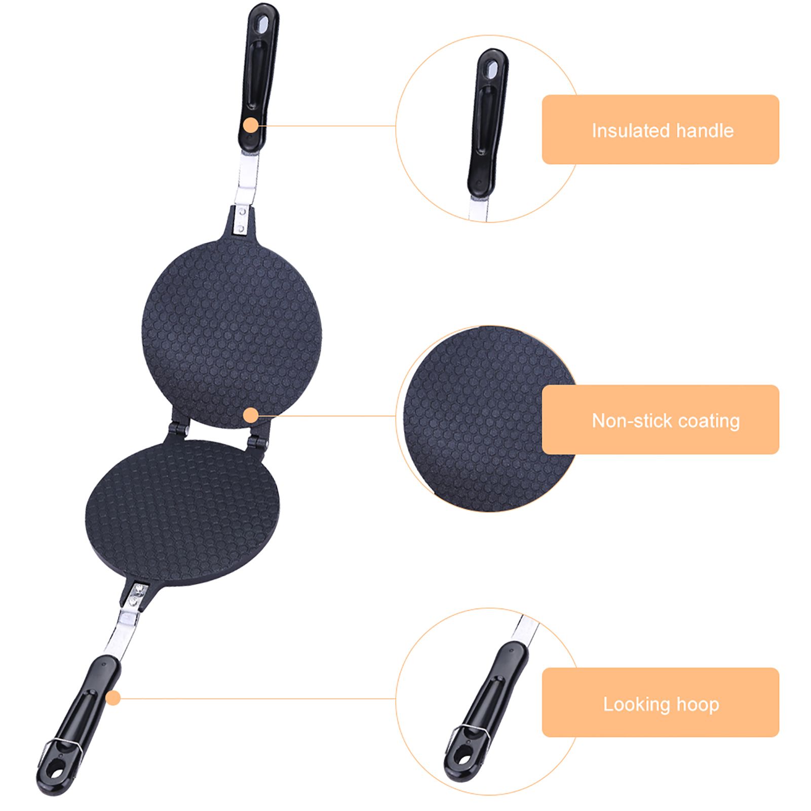 Household Kitchen Gas Nonstick Waffle Cone Making Mold Mould Baker Egg Roll Baking Tool — image 4