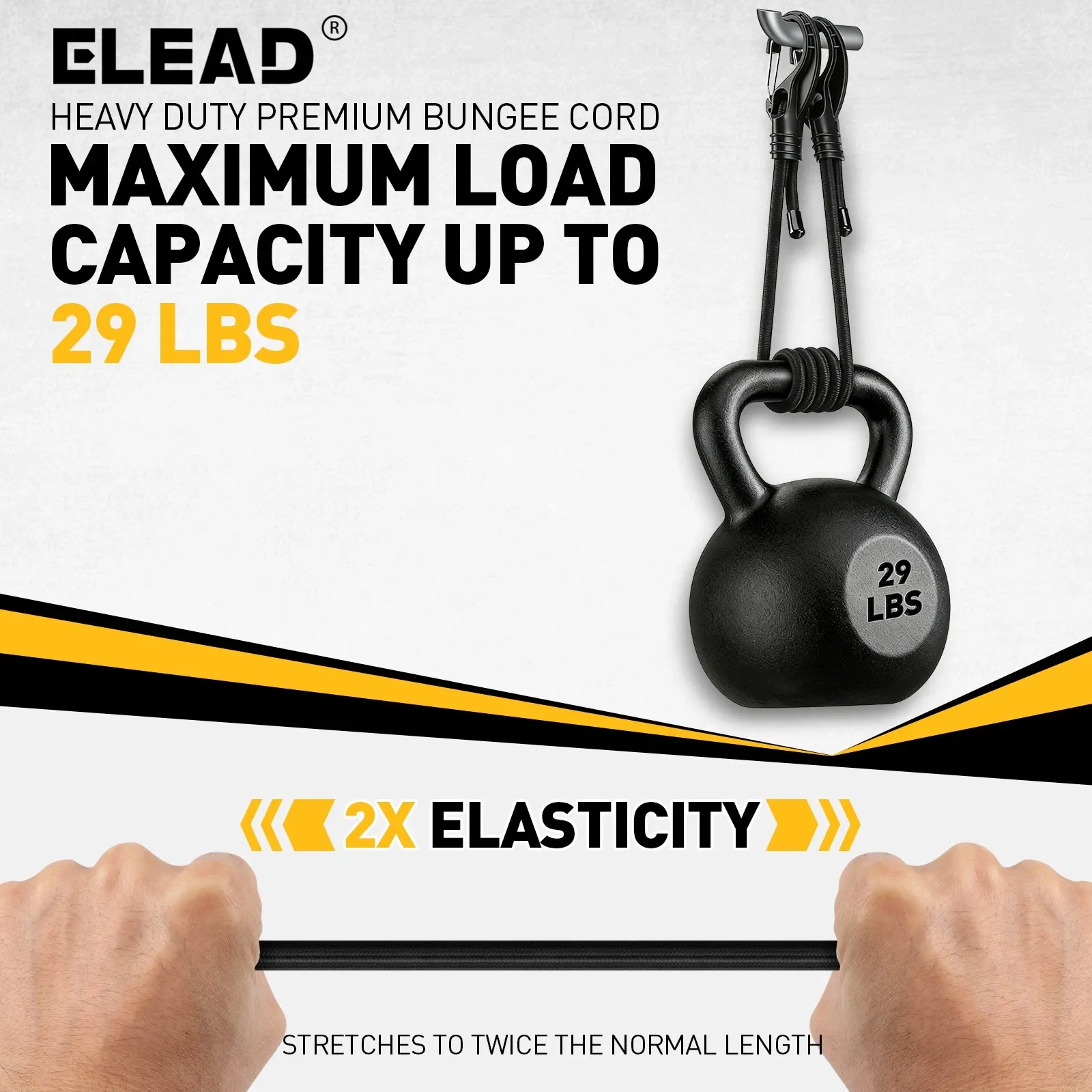 ELEAD 1/8" x 110FT Elastic Bungee Cord Roll 3mm Marine Grade Shock Cord 29lbs — image 5