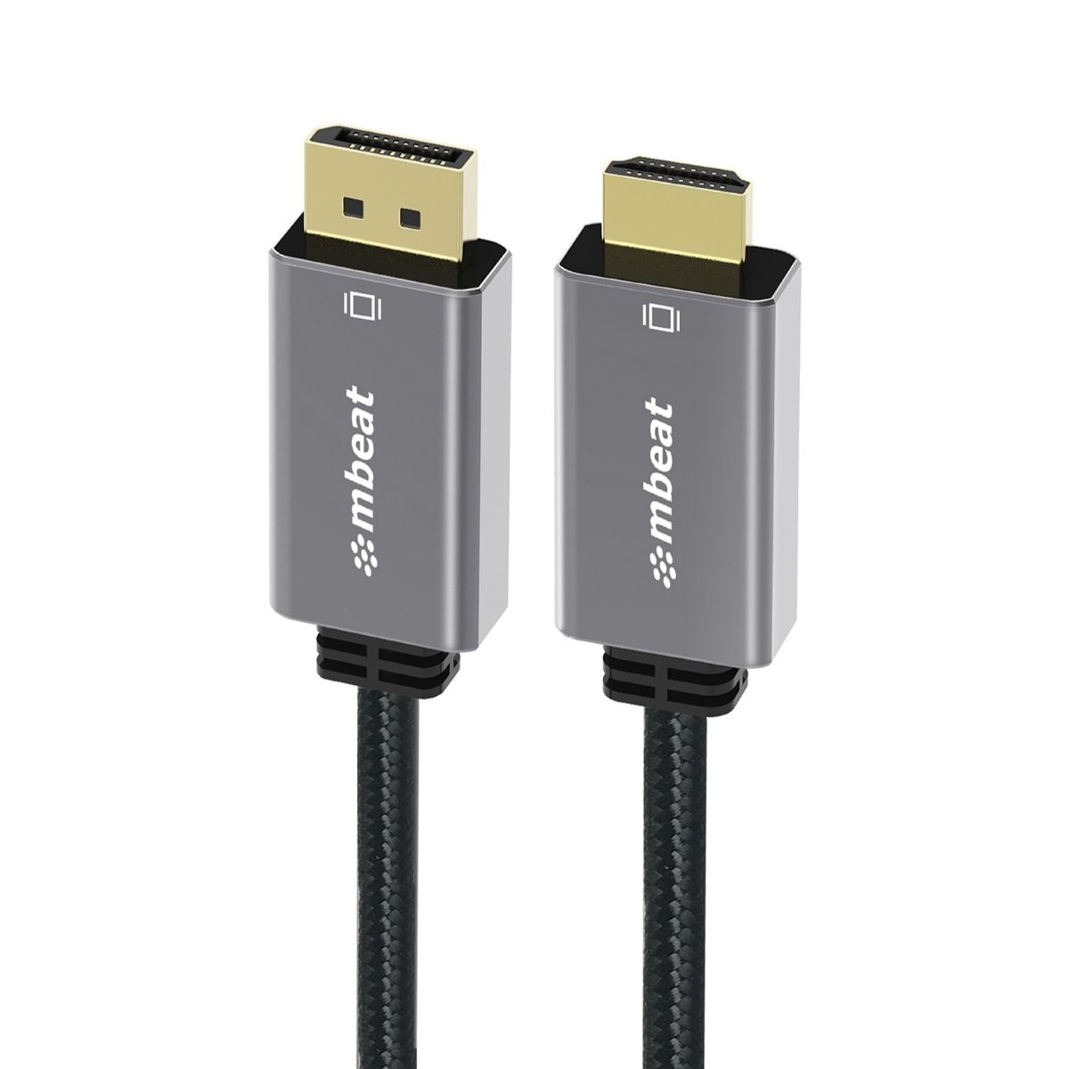 mbeat Tough Link 1.8m 4K/60Hz Display Port to HDMI Cable - Space Grey โ image 2