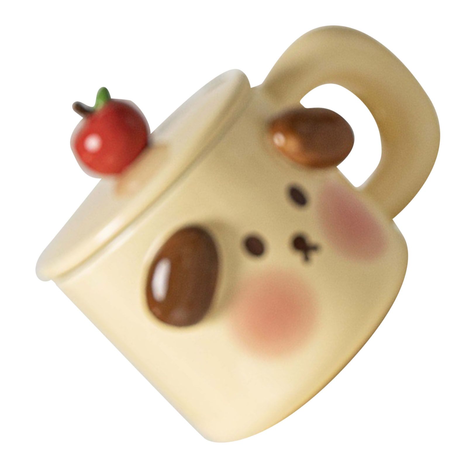 Cartoon Coffee Mug with Spoon Lid Cute Lovely Animal Shape Milk Cup Mug for Office School Bear Type โ image 5
