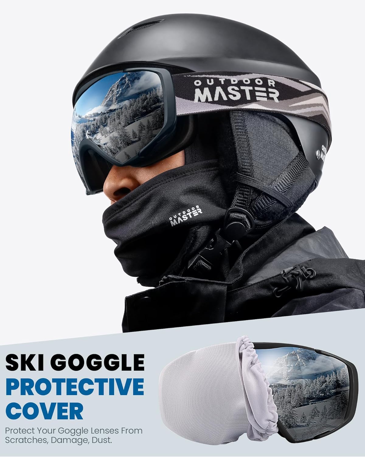 OutdoorMaster Ski Goggles with Cover Snowboard Snow Goggles OTG Anti-Fog -100% UV Protection-OM-18 โ image 6