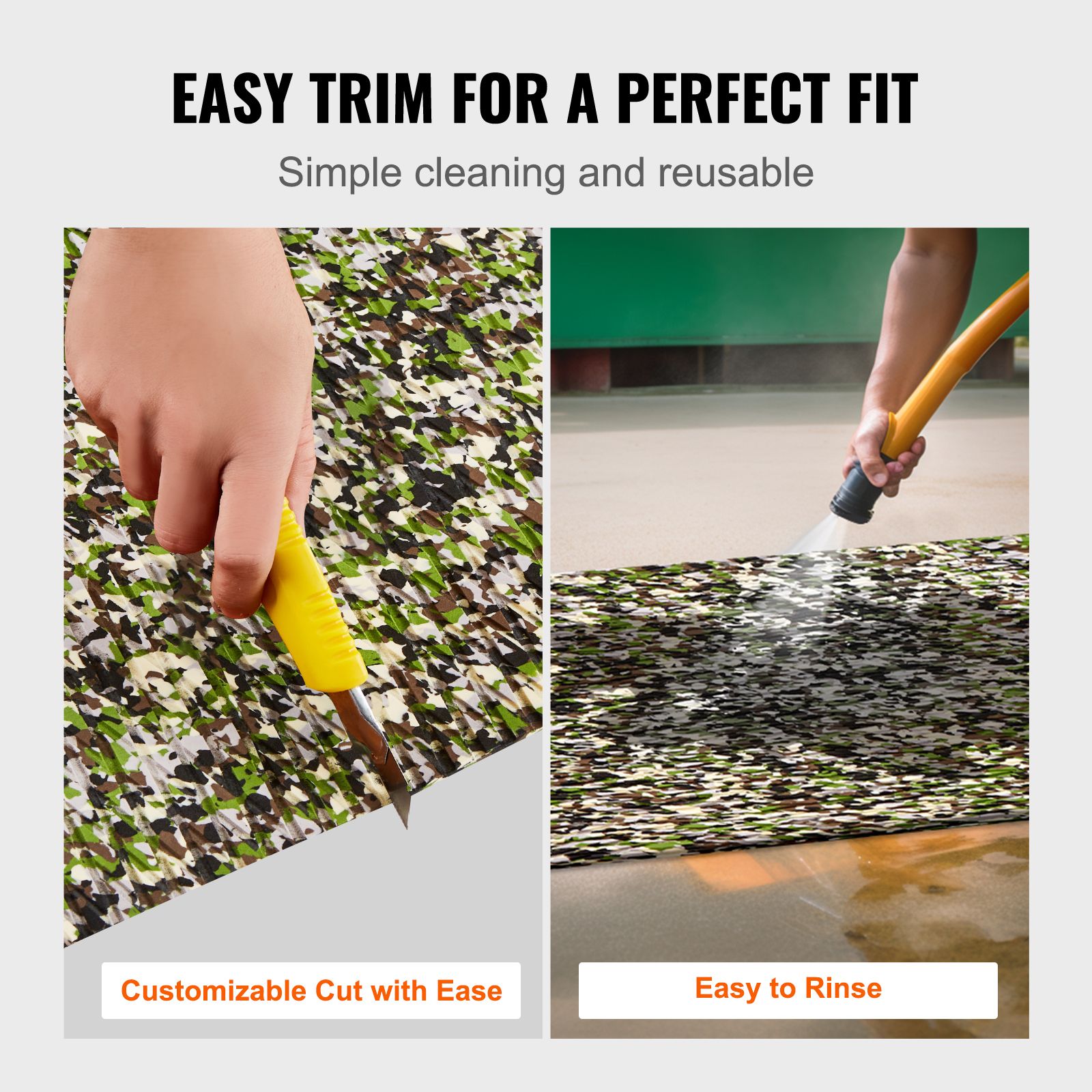 Boat Flooring, EVA Foam Boat Decking 94.5" x 35.4", Non-Slip Self-Adhesive Flooring, 23.2 sq.ft Marine Carpet for Boats, Yacht, Pontoon, Kayak Decking — image 5