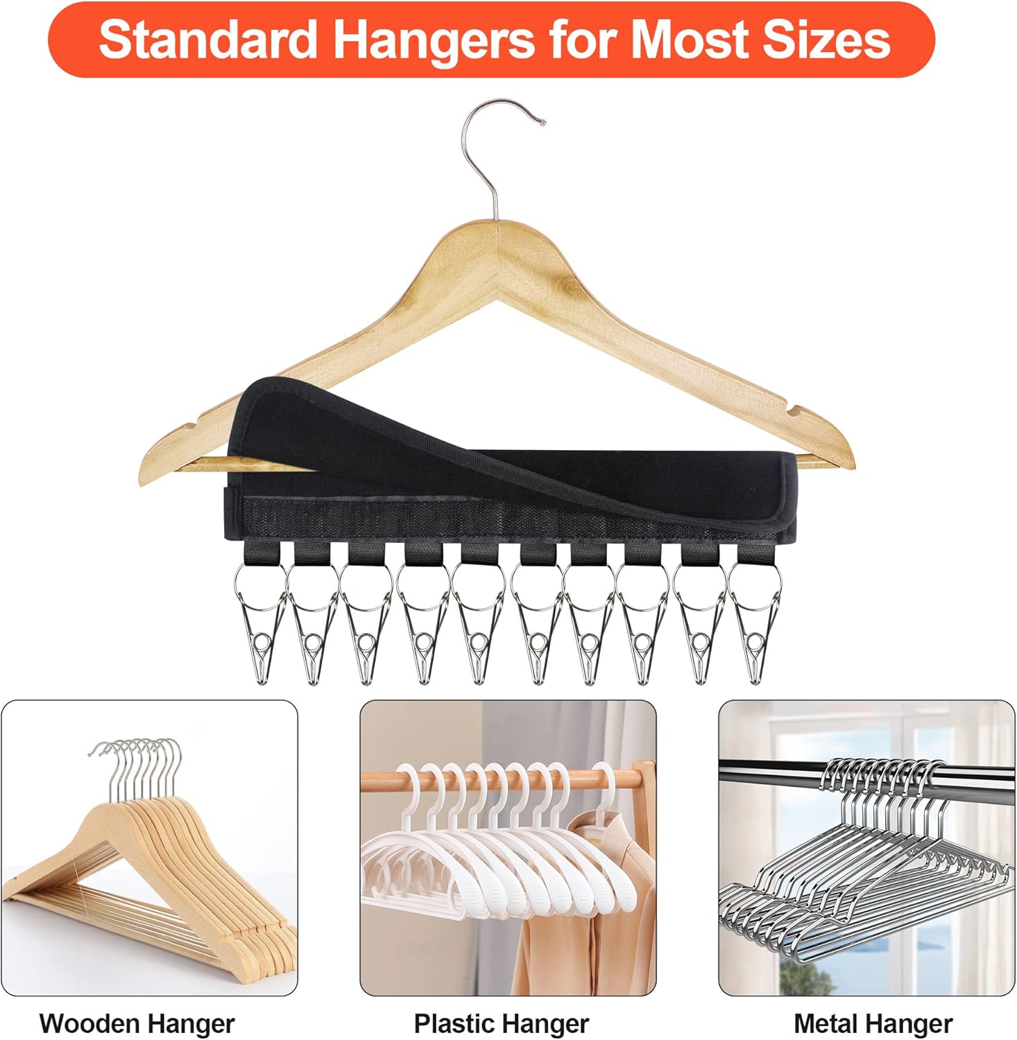 Hat Rack for Baseball Caps Hat Organizer Holder for Hanger & Room Closet Display, 2Pack 10 Hat Storage Clips for Hang Ball Caps Beanie, for Men Gift, Not — image 5