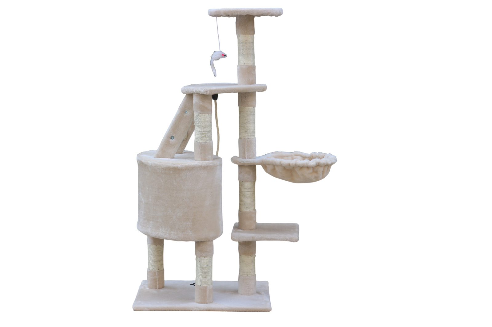YES4PETS 120 cm Multi level Cat Kitten Scratching Post Tree-Beige — image 3