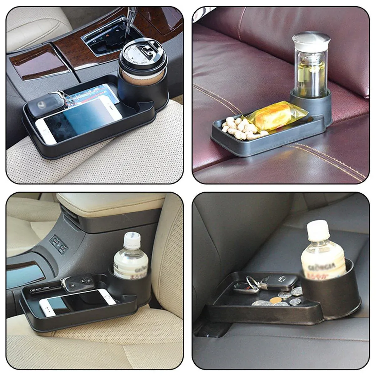 Car Storage Box Clip In Cup Holder Multifunctional Vehicle Seat Side Organizer — image 5