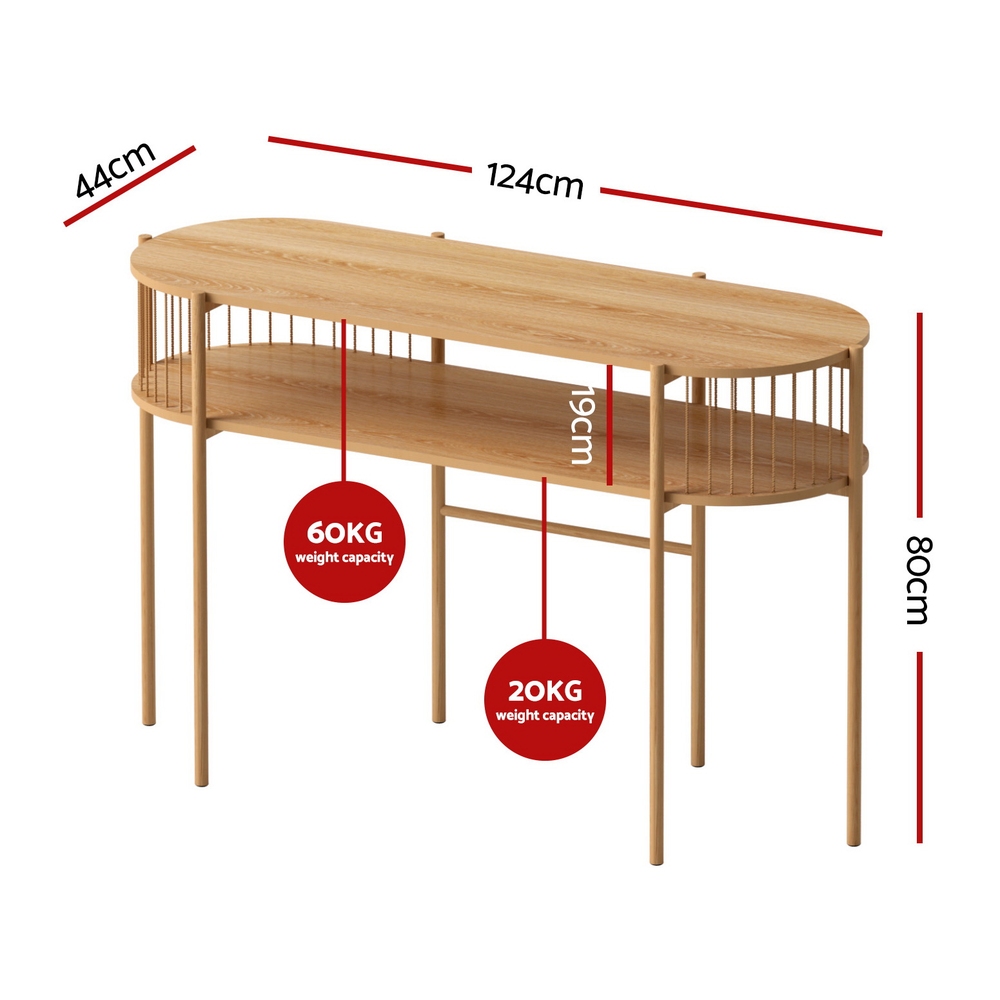 Artiss Console Table 124CM Pine — image 2